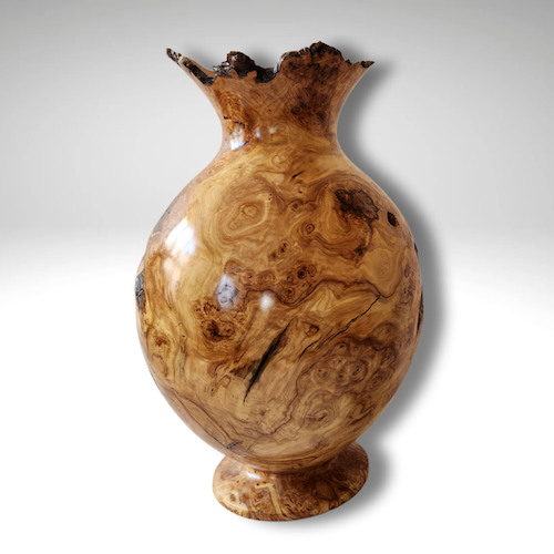 Click to view detail for JW-235 Aspen Burl Hollow Woodturning 18.5x12